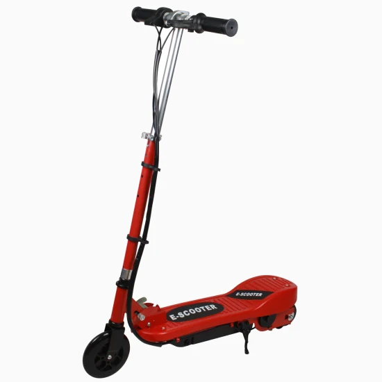 Zweirädriger roter E-Scooter 24 V 120 W, batteriebetriebener Spielzeug-Elektroroller für Kinder